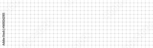 White grid with black dashed lines and center dots. Simple graph paper template for technical sketch, planning or education. Minimalistic dots structure. Vector illustration.