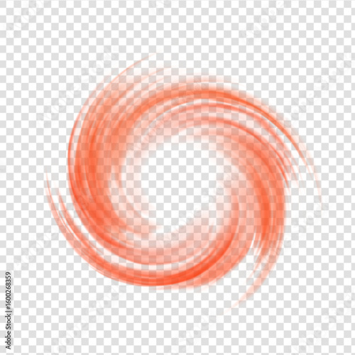 Heat air swirl wind effect on transparent background. Hot vortex infrared vector effect.