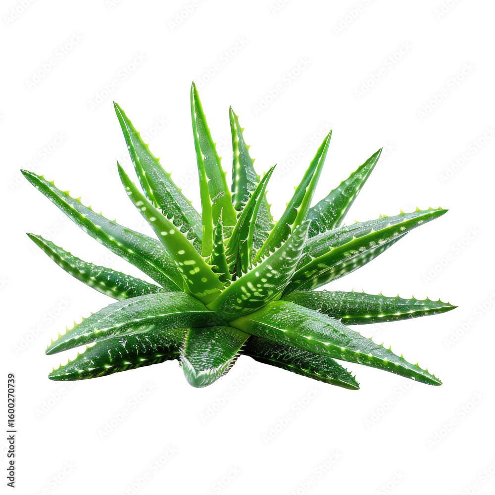 Fototapeta premium Close-up of a vibrant aloe vera plant