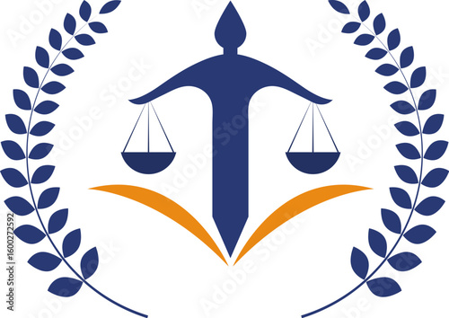 law firm logo icon vector