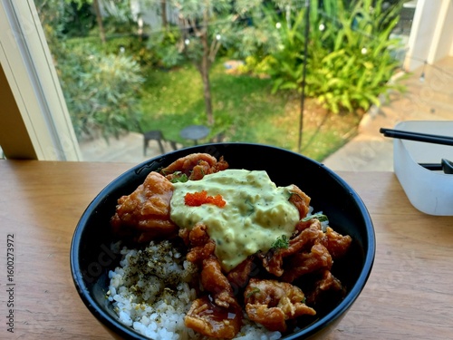 Chicken Nanban, a Japanese food containing fried chicken with nanban sauce