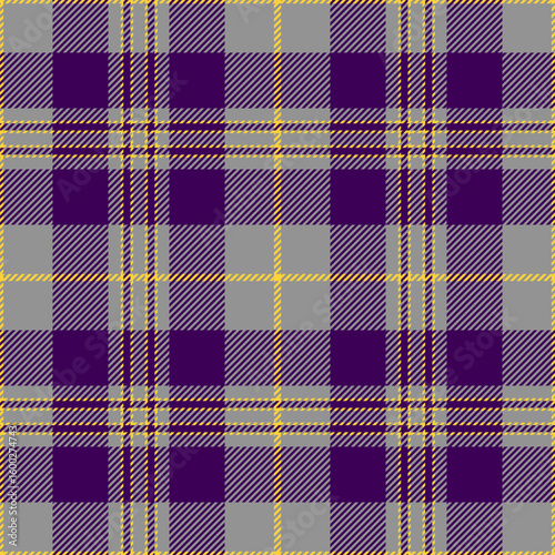 plaid tartan seamless repeat pattern. This is a gray purple yellow checkered plaid vector illustration. Design for decorative,wallpaper,shirts,clothing,tablecloths,wrapping,textile,fabric,texture