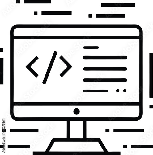 vector illustration of a computer