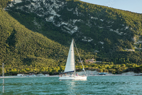 photo of a beautiful landscape with the Adriatic Sea on the coast of Italy in the Ancona region.