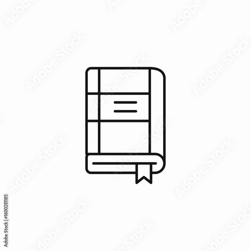 book bookmark reading icon sign vector