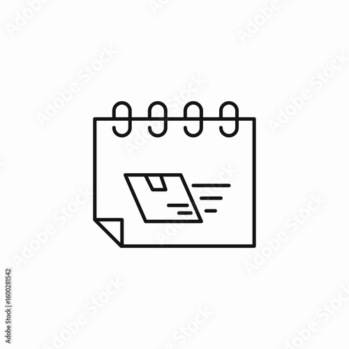 calendar delivery date icon sign vector