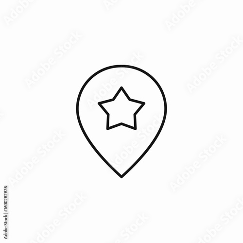 favorite location marker icon sign vector