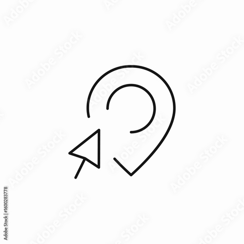 location select click icon sign vector
