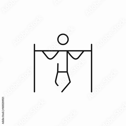 person doing pullups icon sign vector