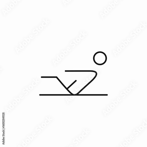 person doing pushups icon sign vector