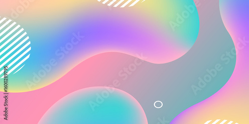 Abstract Pastel Gradient Background: Fluid Shapes, Minimalist Design, Soft Mood