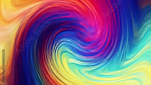 Wallpaper Mural Swirling vortex of blended vivid hues, a mix of red, blue, yellow, and green flow together Torontodigital.ca