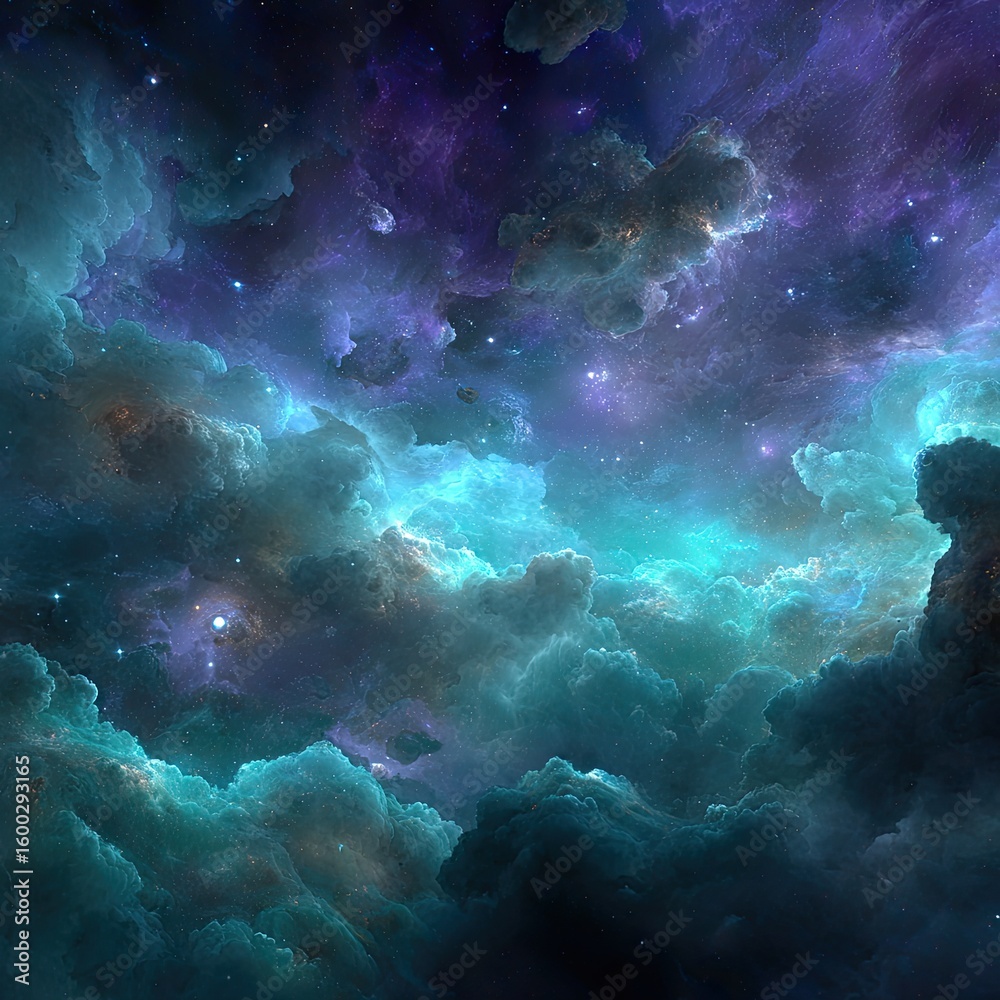 Obraz premium Colorful Nebula In Deep Space