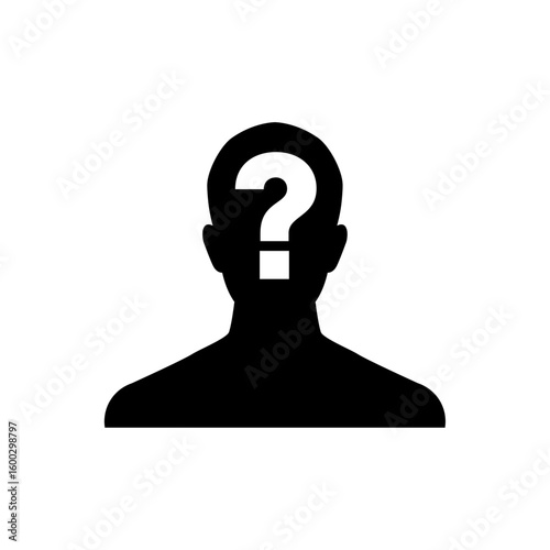 Missing person icon isolated sign symbol template