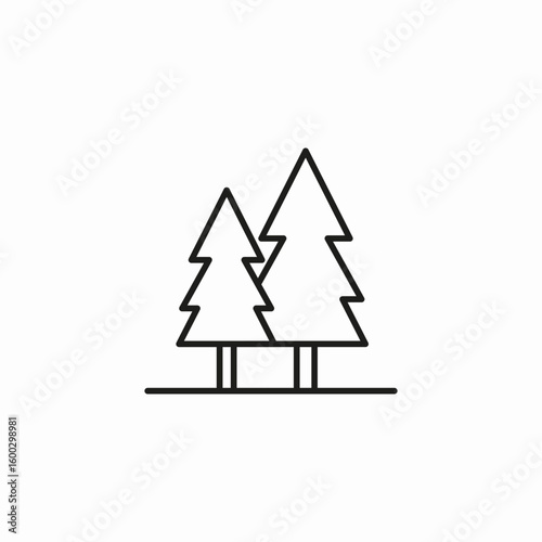 pine trees forest icon sign vector
