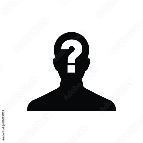 Missing person icon isolated sign symbol template