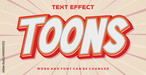 Toons editable text effect