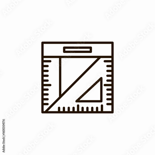 drafting tools set icon sign vector