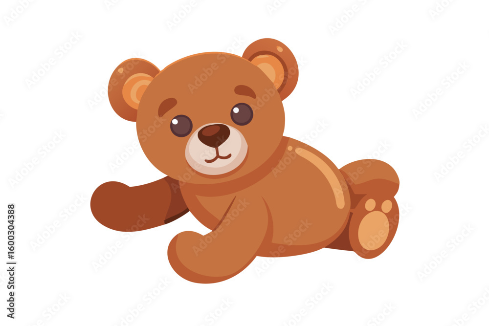 Cute brown teddy bear on white background Cute brown teddy bear on white background