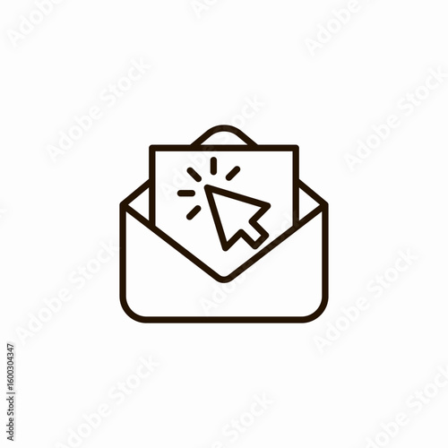 email marketing click icon sign vector