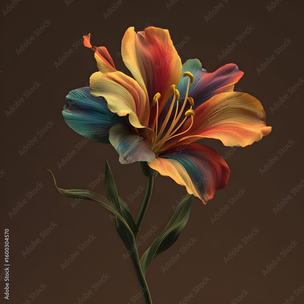 Obraz premium color flower, generation AI