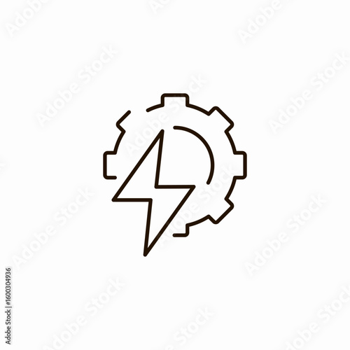gear power settings icon sign vector