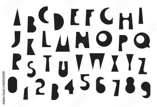 Simple, thick, humorous, geometric letter font with holiday and party theme. Book, literature, fairy tale, cartoon, captions. Latin alphabet letters and numbers. No AI used