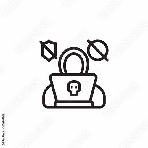 hacker threat activity icon sign vector