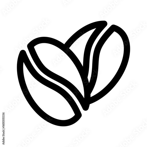 Coffee Bean Outline Icon