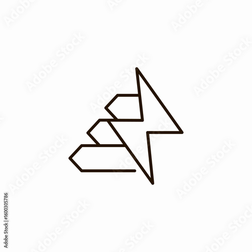 lightning energy level icon sign vector