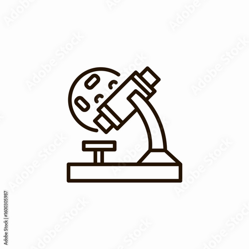 microscope science cells icon sign vector