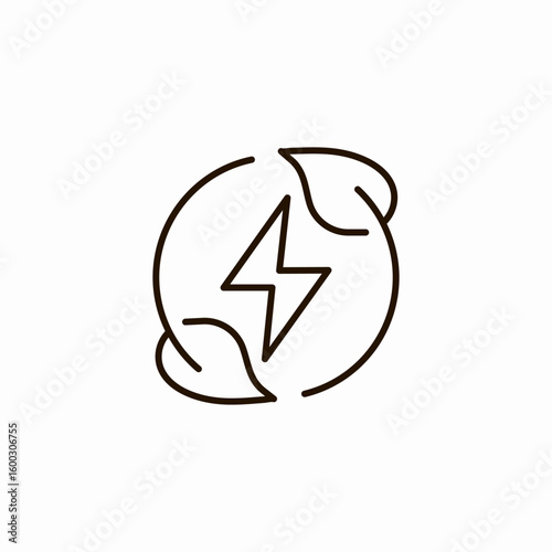 renewable energy leaves icon sign vector