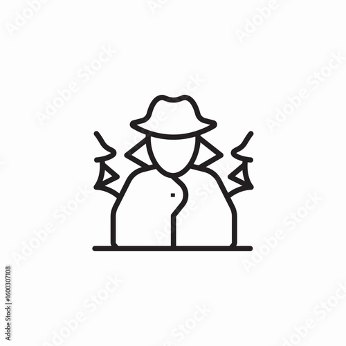 spy secret agent icon sign vector
