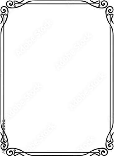 decorative frame with floral ornament,Frame with Floral Accents with ornate border for Empty page decoration, picture frames, invitations and greeting card template framing