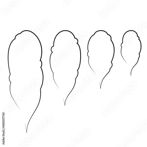 縦書きの雲型の吹き出し