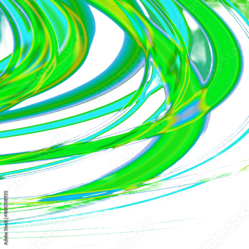 Green color wave art natural pattern illustration banner