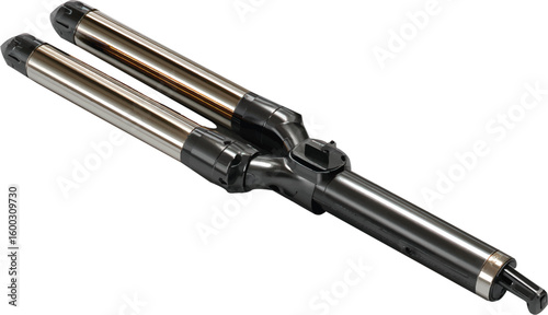 A professional hair curling iron on a transparent background