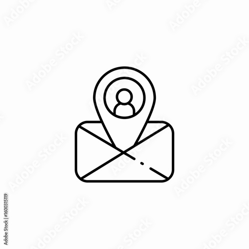 contact location pin icon sign vector