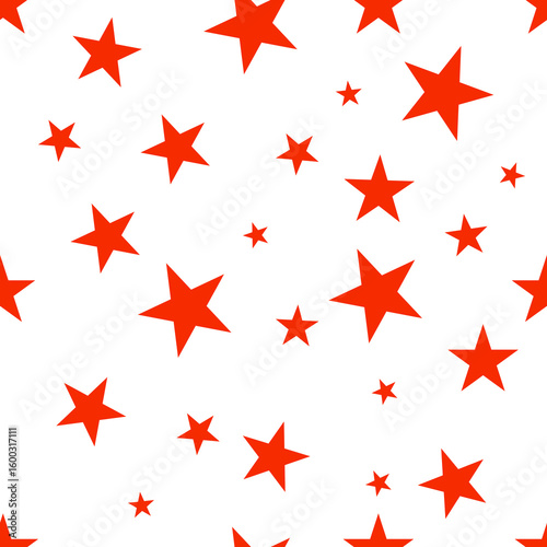 Tapety artystyczne Seamless pattern with red stars.
