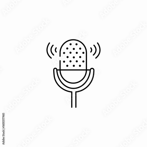 smart microphone voice icon sign vector