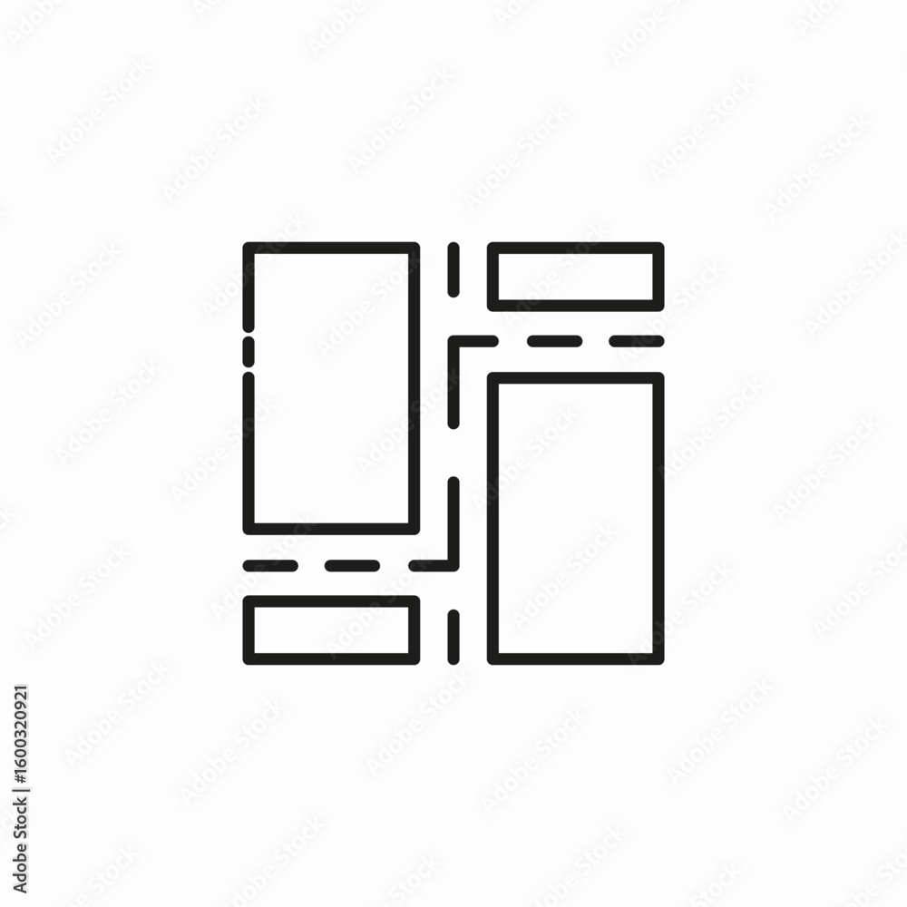building layout plan icon sign vector building layout plan icon sign vector