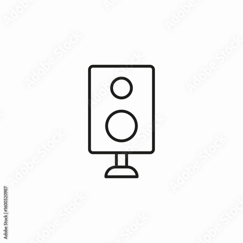 desktop speaker audio icon sign vector