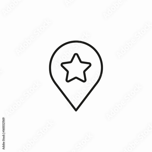 favorite location marker icon sign vector
