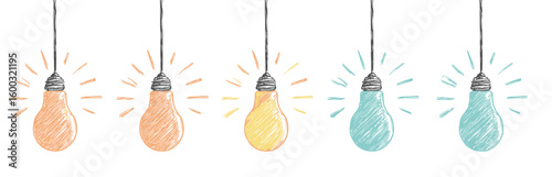 Fishing rod and reel, fishing tackle on a white background with a lightbulb concept design