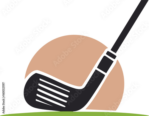 golf club icon vector illustration.sport, clip art, club, game, golf, play, recreation, golf ball, golfer, golfing, isolated, white, equipment, iron, leisure, association, competition, competitive, 