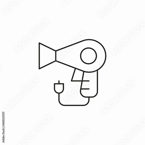 hair dryer electric icon sign vector