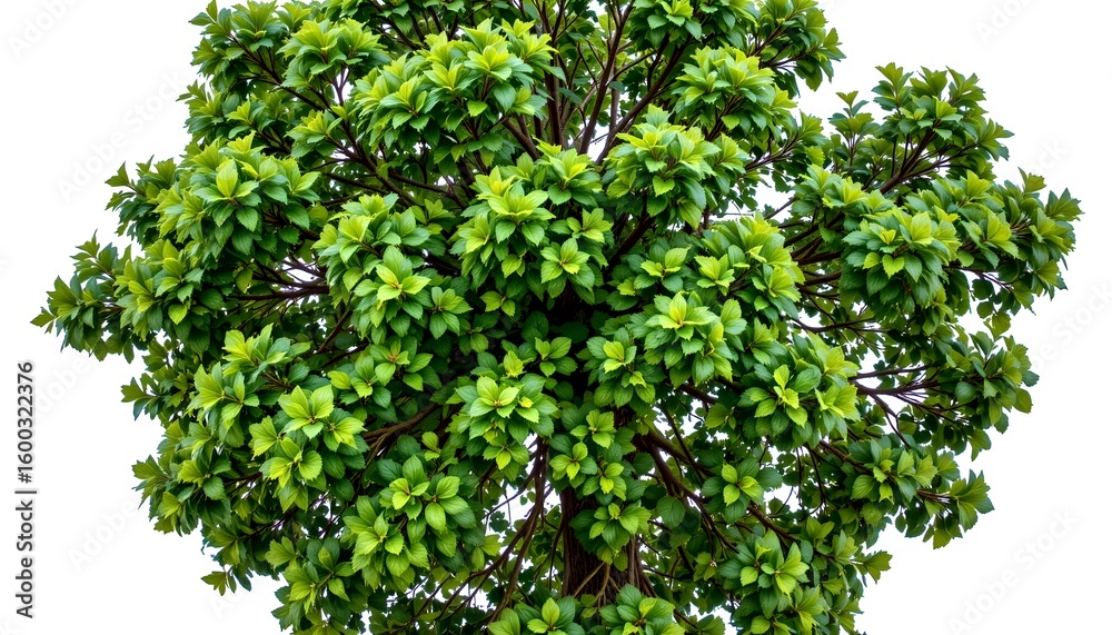 An overhead view of a lush green tree with vibrant leaves, presented against a clean background. The branches are filled with healthy foliage, capturing the essence of nature. An overhead view of a lush green tree with vibrant leaves, presented against a clean background. The branches are filled with healthy foliage, capturing the essence of nature.
