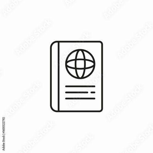 passport document travel icon sign vector