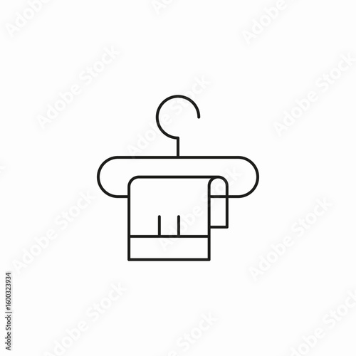 towel on hanger icon sign vector