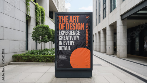 Orange circle art of design advertisement outdoor creativity